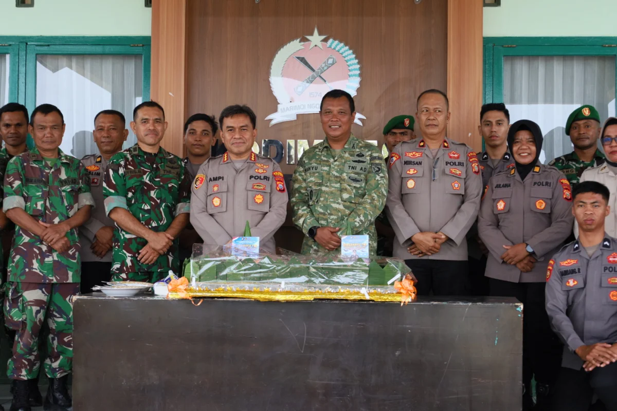 Bikin Kaget, Markas Kodim 1505/Tidore Diserbu Polresta Tidore, Ternyata Bawa Kejutan HUT TNI ke-81