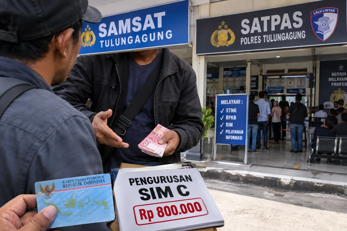 Dugaan Percaloan di Samsat dan Satpas Tulungagung Mencuat, Siapa yang Bertanggung Jawab?