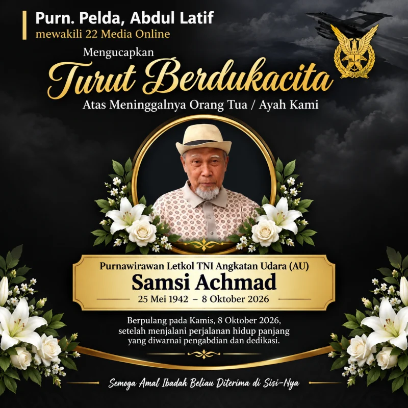 Jejak Pengabdian Berakhir, Purnawirawan Letkol TNI AU Samsi Achmad Berpulang
