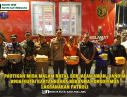 Pastikan Misa Malam Natal Berjalan Aman, Dandim 0906/Kutai Kartanegara Bersama Forkopimda Laksanakan Patroli