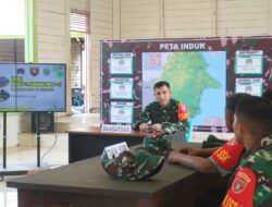 Dansatgas TMMD Wiltas Ke-127 Kodim 0912/Kubar Gelar Evaluasi di Posko Linggang Amer