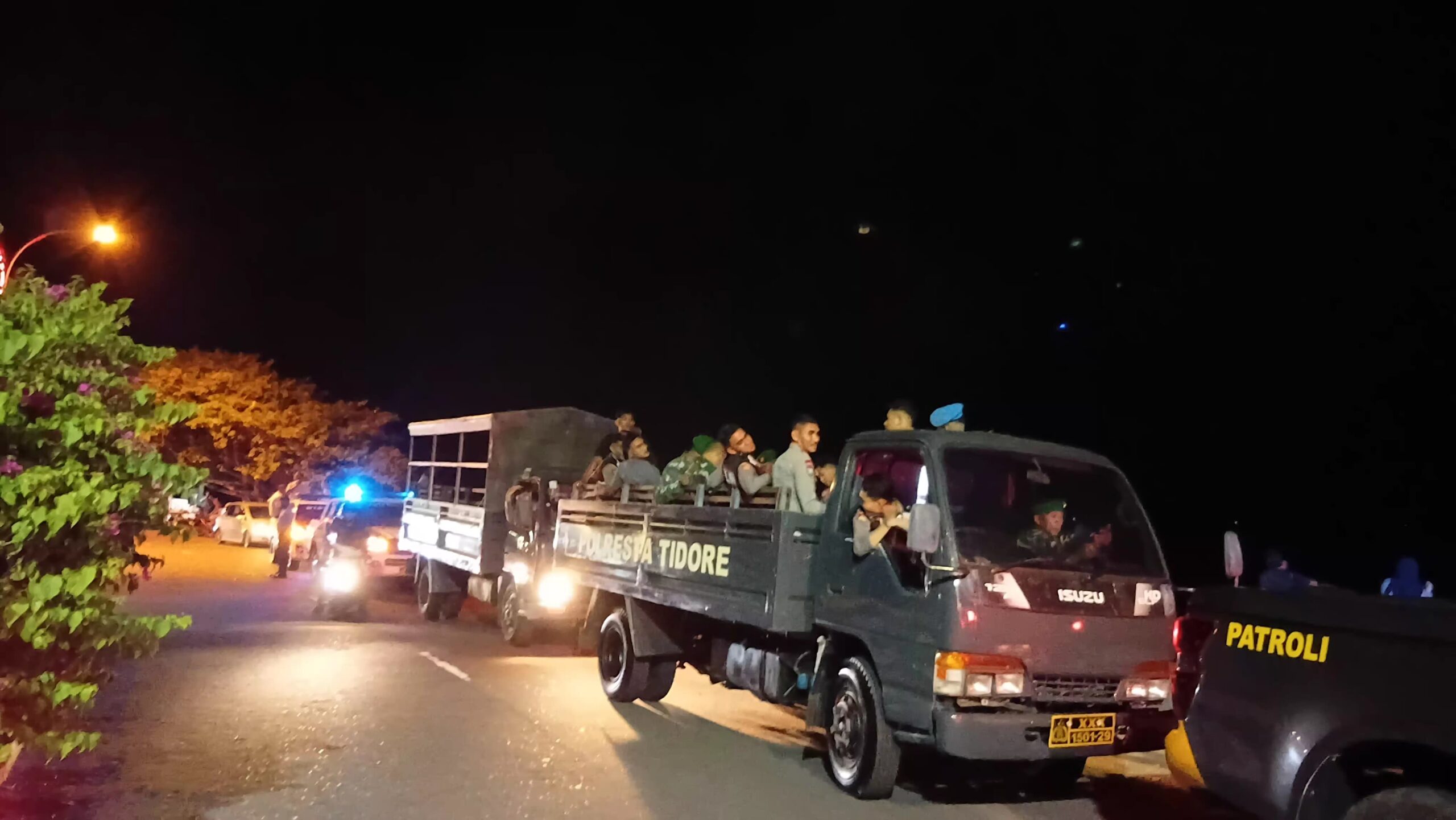 Malam Takbiran Aman, Kodim 1505/Tidore dan Polresta Gelar Patroli Gabungan di Kota Tidore