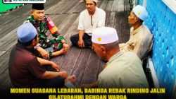 Momen Suasana Lebaran, Babinsa Rebak Rinding Jalin Silaturahmi dengan Warga