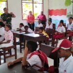 Bentengi Generasi Muda dari Bahaya Narkoba, Satgas TMMD ke-128 Kodim 1801/Manokwari Berikan Penyuluhan di SD Inpres 62 Asai