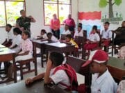 Bentengi Generasi Muda dari Bahaya Narkoba, Satgas TMMD ke-128 Kodim 1801/Manokwari Berikan Penyuluhan di SD Inpres 62 Asai