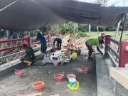 Jembatan Garuda Kian Berdiri Megah, Kodim 1505/Tidore dan Warga Lakukan Pengecatan