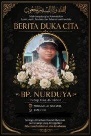 Kabar Duka, Nurduya Bidang Keamanan FORSGI Kabupaten Tangerang Berpulang