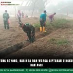 Melalui Gotong Royong, Babinsa dan Warga Ciptakan Lingkungan Bersih dan Asri