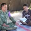 Puspsi TNI Bersama Kodim 1612/Manggarai dan Yonif TP 834/WM Berikan Trauma Healing kepada Penyintas Gempa