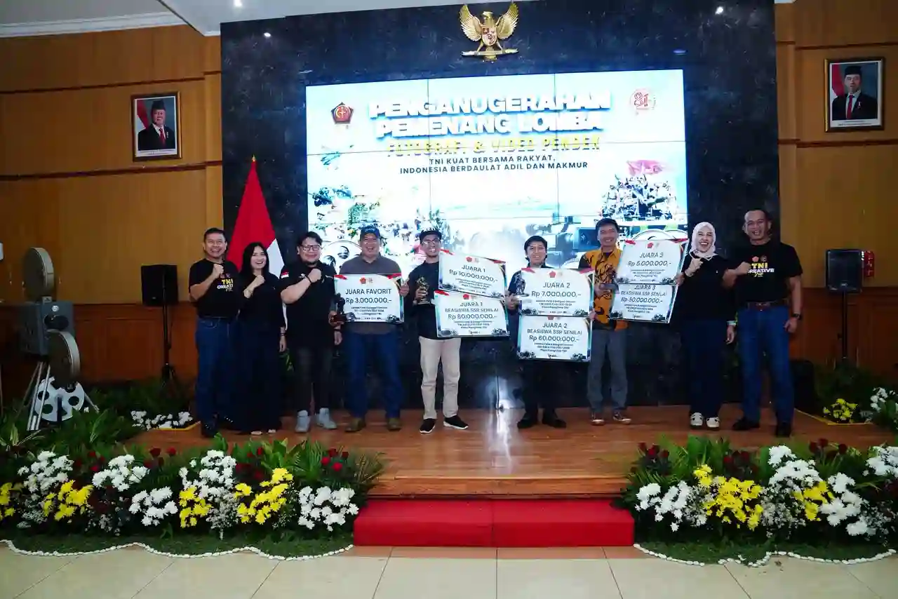 Penganugerahan Pemenang Lomba Foto dan Video Pendek HUT ke-81 TNI