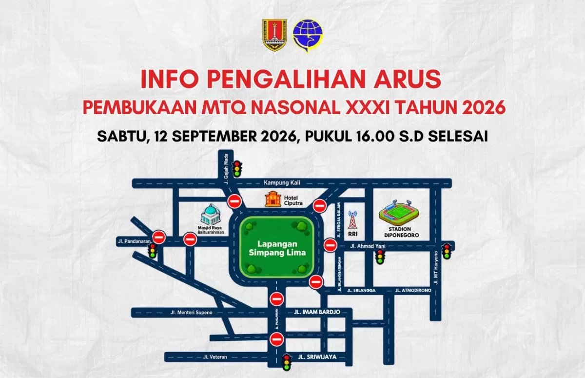 Persiapan Parkir untuk Pembukaan MTQ Nasional di Semarang