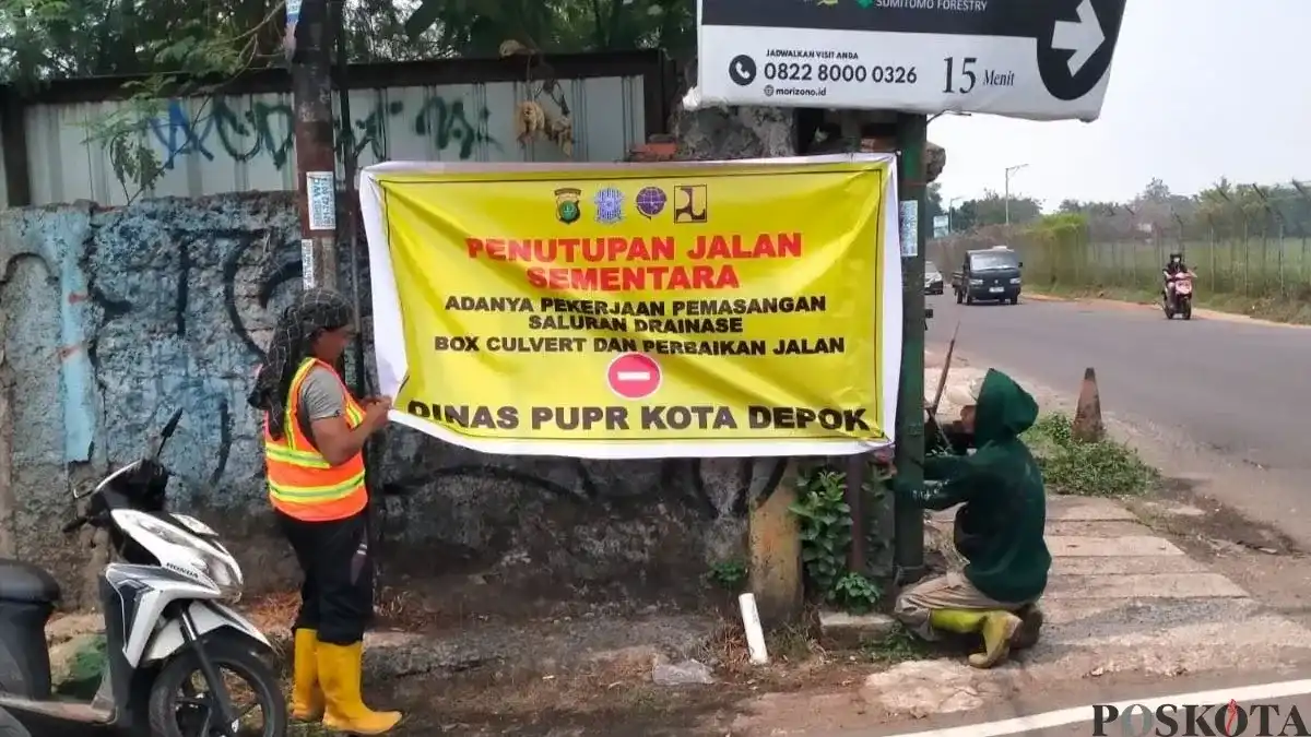 Pengerjaan Drainase Jalan Lereng Cinere Berlangsung hingga Desember, Pengendara Diminta Siapkan Jalur Alternatif