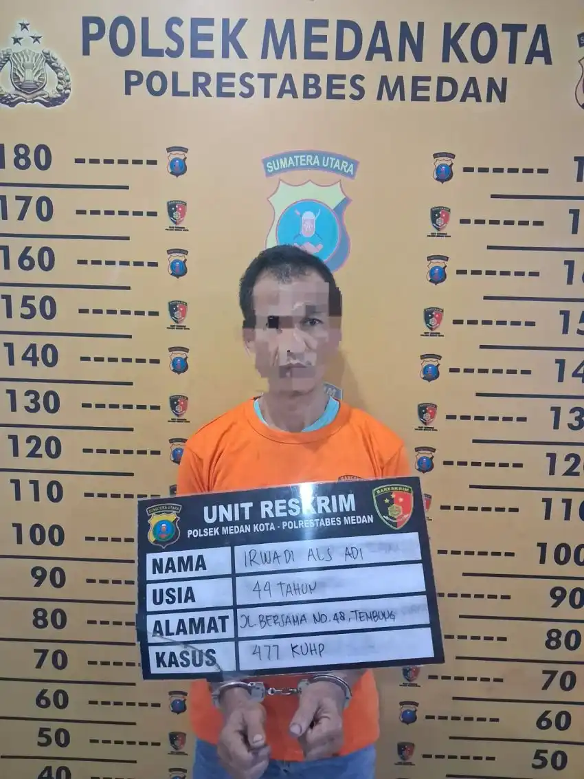 Polsek Medan Kota Amankan Pria yang Diduga Bongkar Rumah Kosong di Madong Lubis